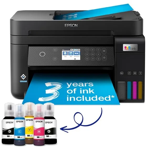 Epson EcoTank ET-3850 All in One Inkjet Printer Multifunction - Colour - Ink
